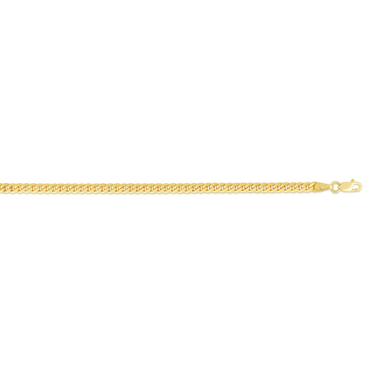 14k solid yellow gold 2.60 mm 24 inch Classic Miami Cuban chain (12.80 grams)