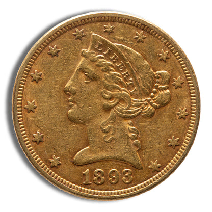 $5 Gold Liberty Half Eagle - XF