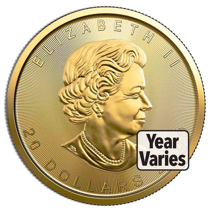 1/2 oz Gold Maple Leaf (Year Varies - Sealed)