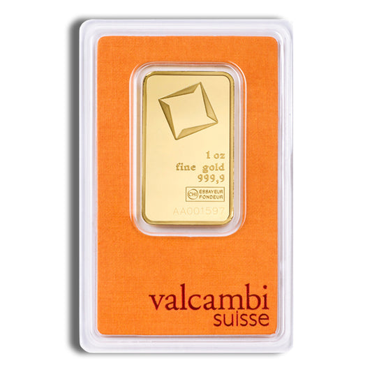1 oz Gold Bar - Valcambi (Carded)