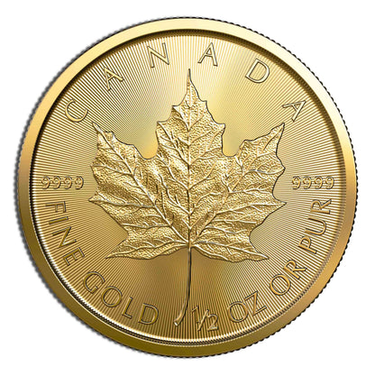 1/2 oz Gold Maple Leaf (Year Varies - Sealed)