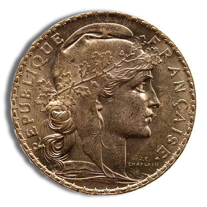 France Gold 20 Francs - Rooster (1899-1914)