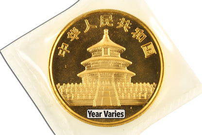 1 oz China Gold Panda - BU - Sealed (Year Varies)