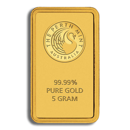 5 gram Gold Bar - Perth Mint (Carded)